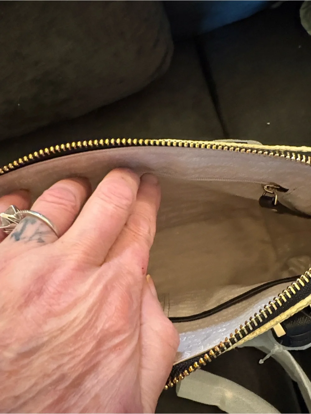 kate spade Cream Straw and Black Leather Satchel
